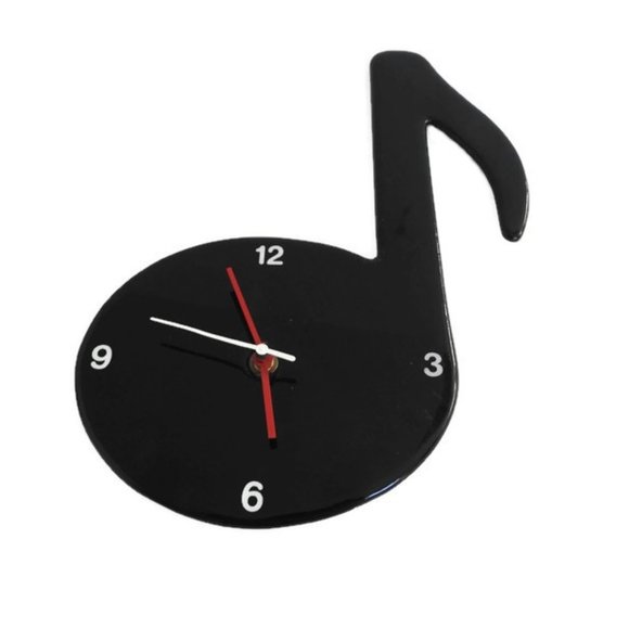Vinyl Music Note Wall Clock by Small World Greetings - Picture 1 of 5